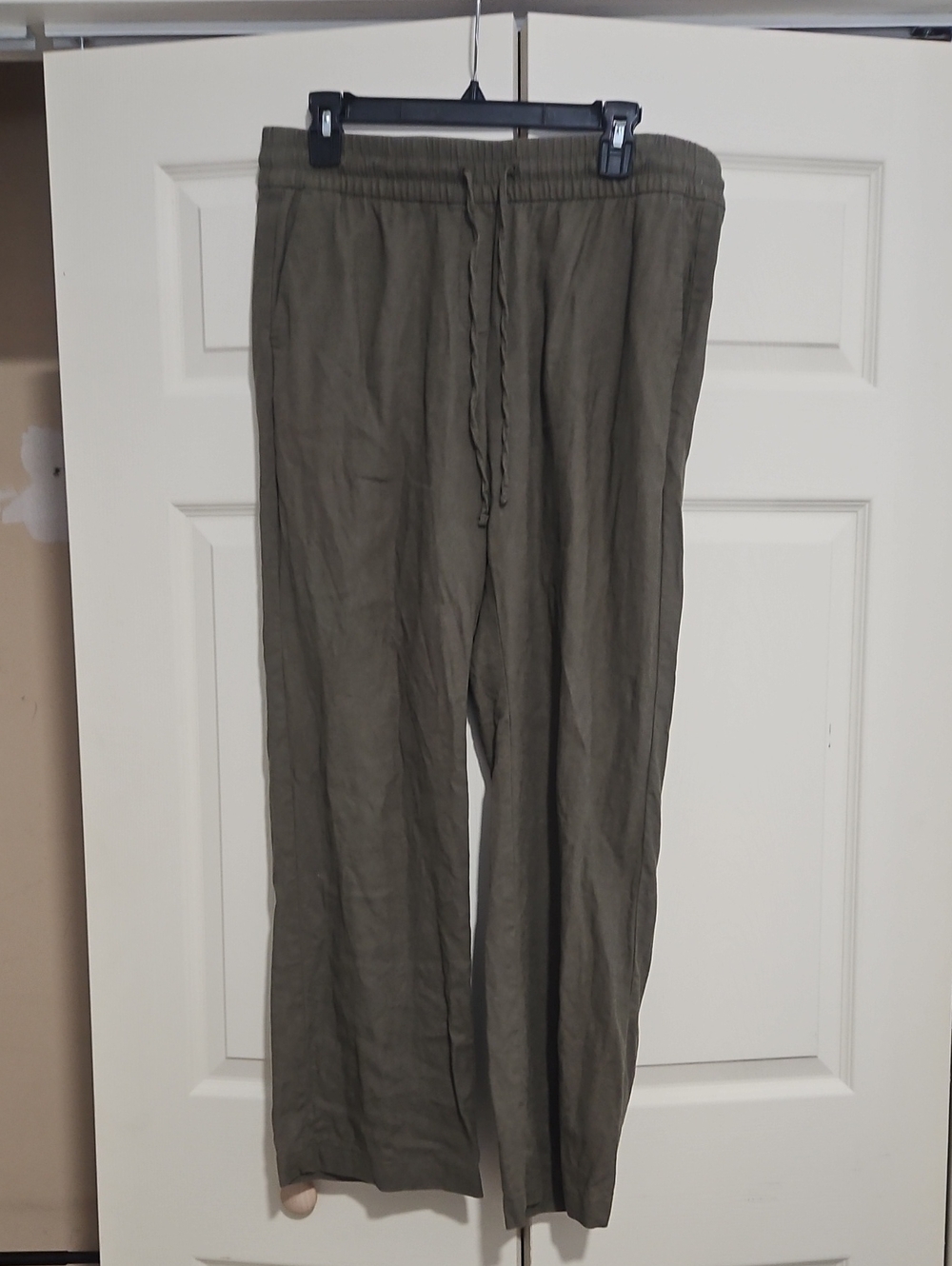 Ann Taylor Factory Olive Drawstring Dress Pants